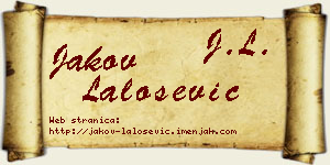 Jakov Lalošević vizit kartica